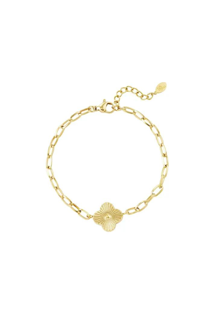 Geschakelde armband met hartjesbloem