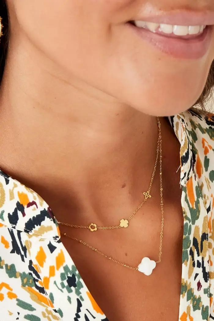 Minimalistische ketting bloemen