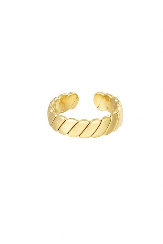 Ring baguette goud