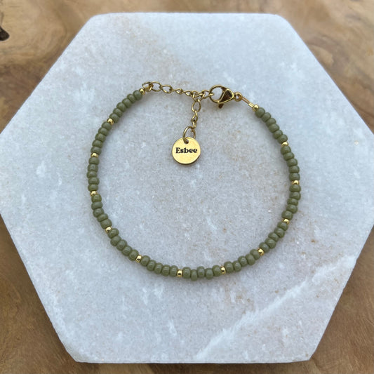 Armband groen-goud